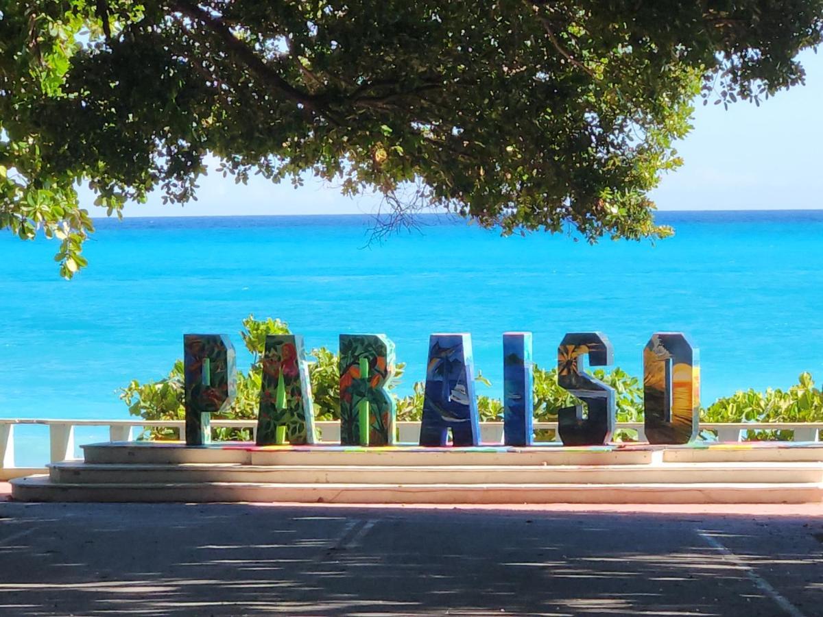 Beachfront Apartment, Quiet 4 Beds, 1 Bath, Ac, Wi-Fi, Hot Water, In Paraiso Near Los Patos Bagian luar foto